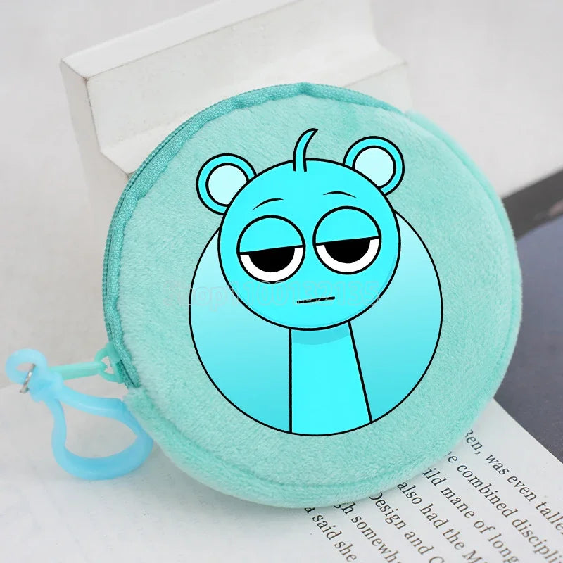 Sprunki Coin Purse Wallet Kawaii Game Cartoon Anime Portable Money Coin Storage Bag Cute Mini Card Purses Key Organiser Gifts
