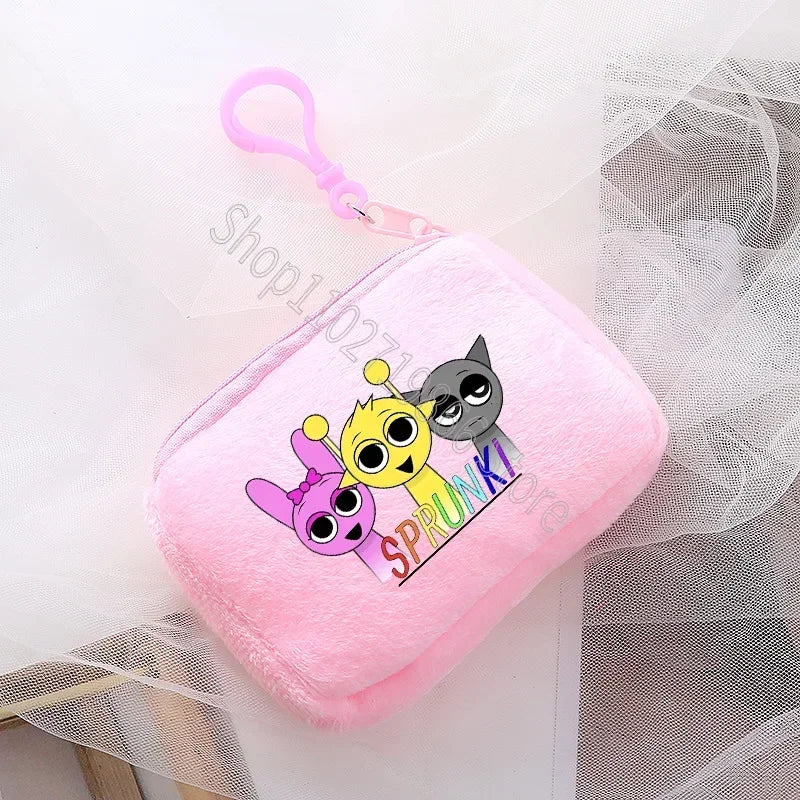 Sprunki Wallet Incredibox Cute Purse Cartoon Game Print Coin Purses Portable Large Capacity Fashion Wallets Birthday Party Gifts