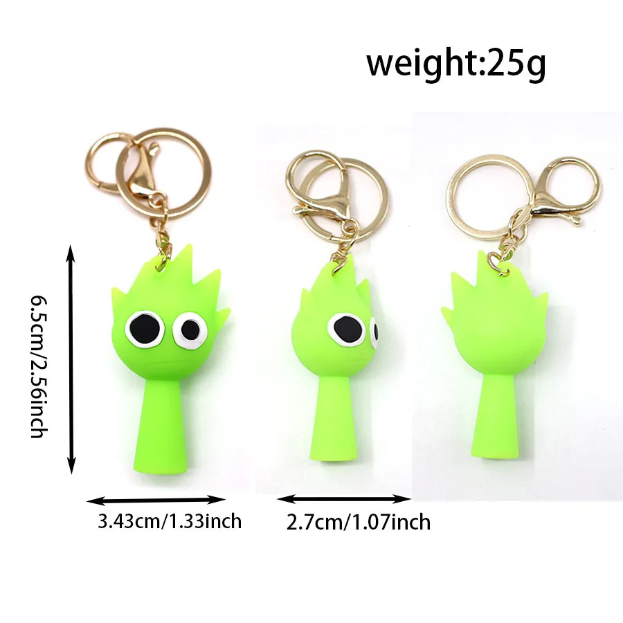 Cross Border Sprunki Rhythm Box Keychain, Game Peripheral Cartoon Pendant, Decorative Keychain Ring