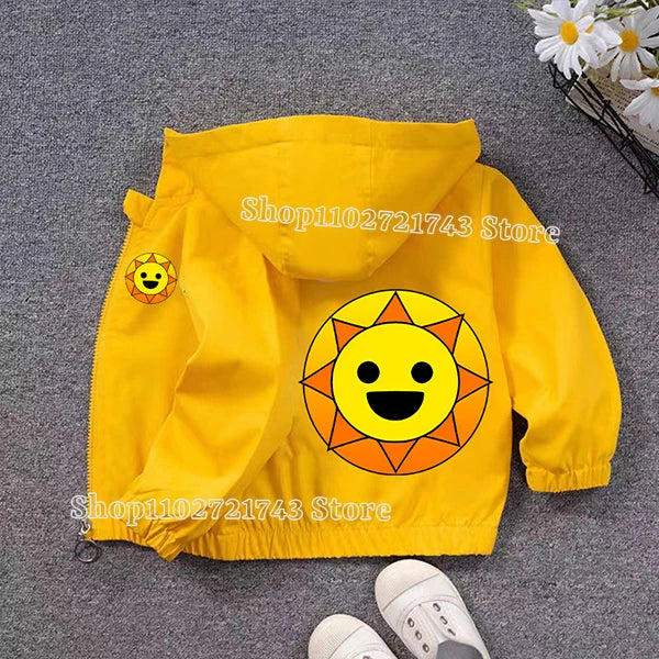 Sprunki PU Waterproof Jackets for Children Cartoon Anime Fashion Coats Boys Girls Autumn Winter Warm Windbreak Coat Kids Clothes