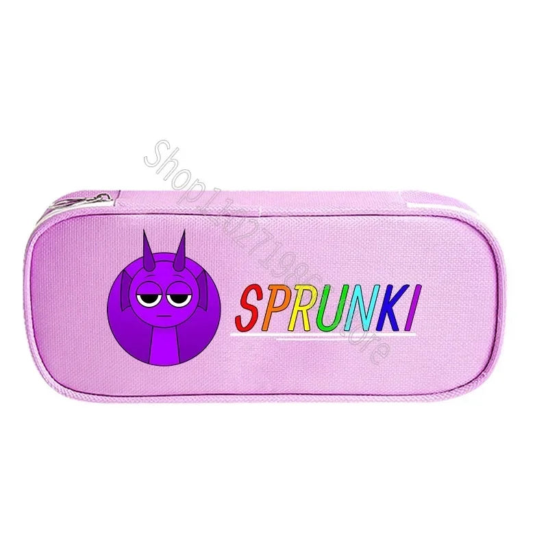 Sprunki Incredibox Cute Stationery Fashion Pencil Cases Cartoon Anime Game Print Bags School Office Supplies Pen Bag Party Gifts