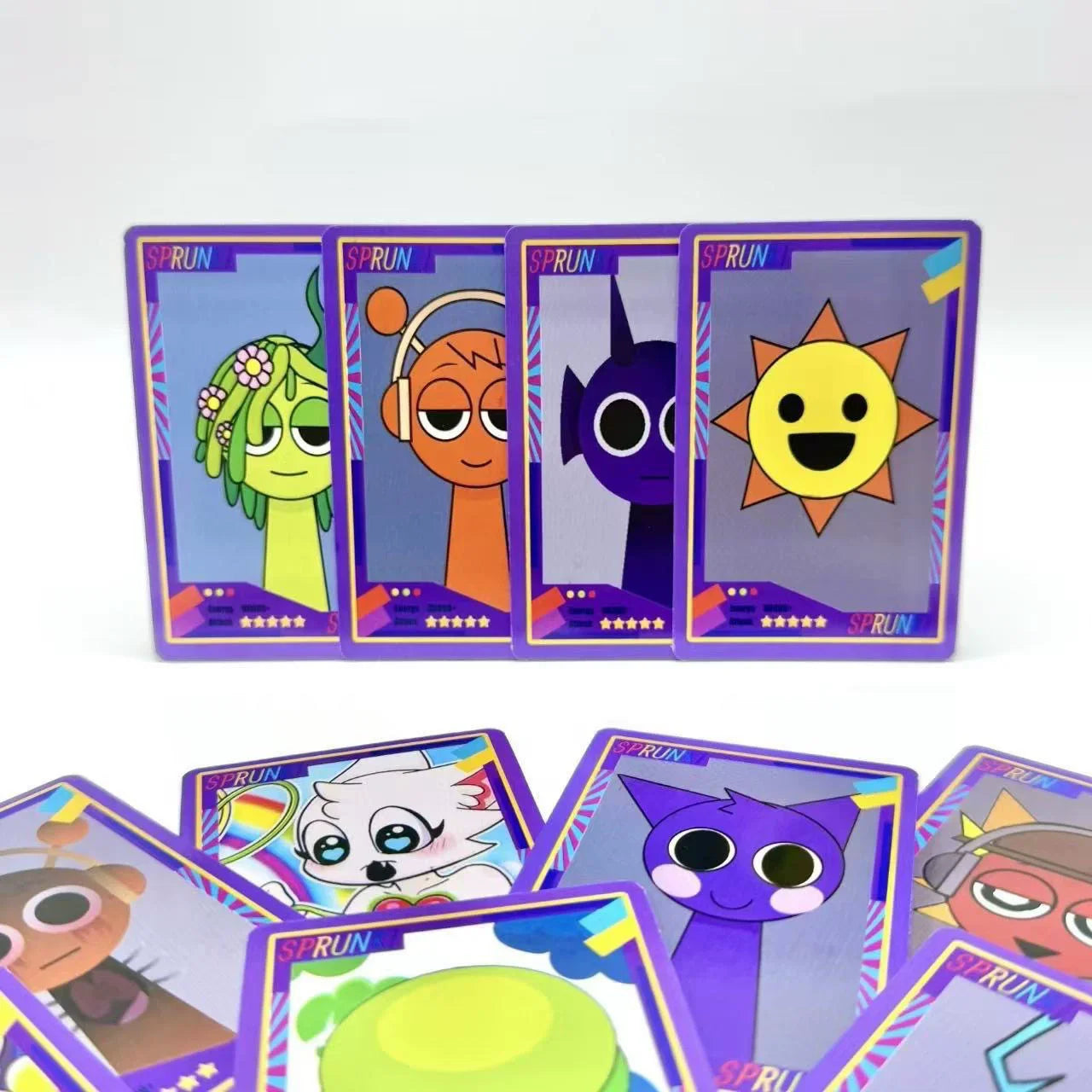 1 Box of 54PCS Sprunki Cartoon Card  Kawaii Spronki Collects Game Cards Anime Self Made Squirtle Cards Gift Toys