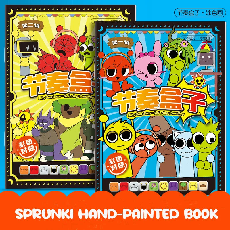 Sprunki Cartoon Sketch Copy Drawing Beginner Study Zero Foundation Sketching Album Kids Pen Control Training Book Boys Girl Gift