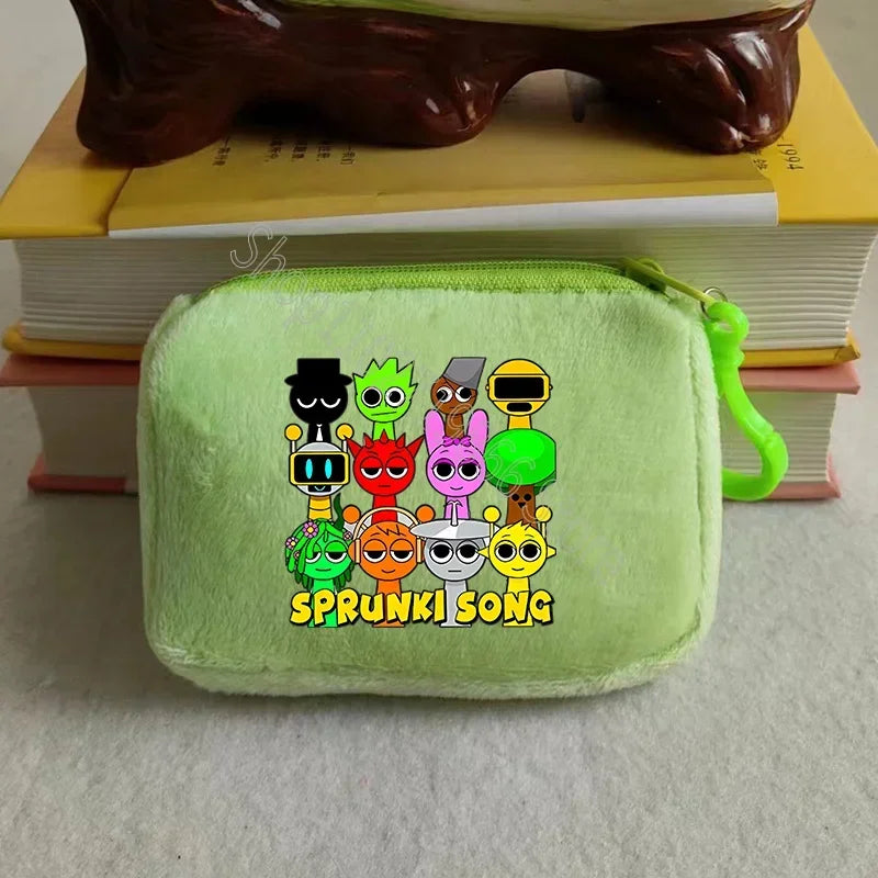 Sprunki Wallet Incredibox Cute Purse Cartoon Game Print Coin Purses Portable Large Capacity Fashion Wallets Birthday Party Gifts