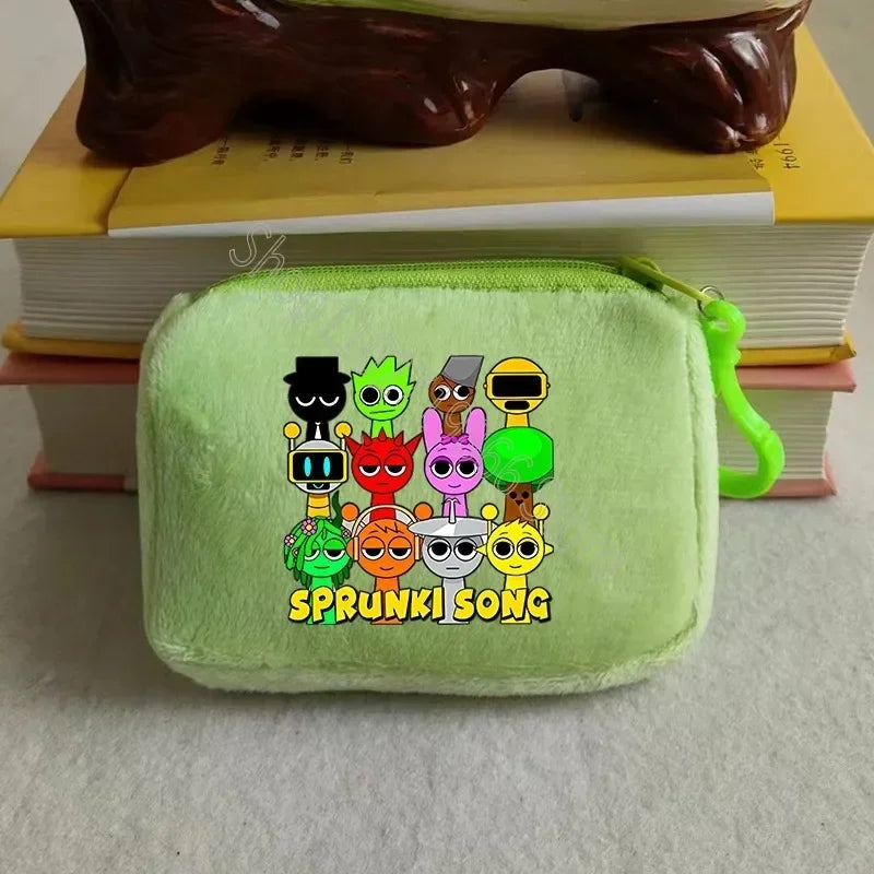 Sprunki Wallet Incredibox Cute Purse Cartoon Game Print Coin Purses Portable Large Capacity Fashion Wallets Birthday Party Gifts