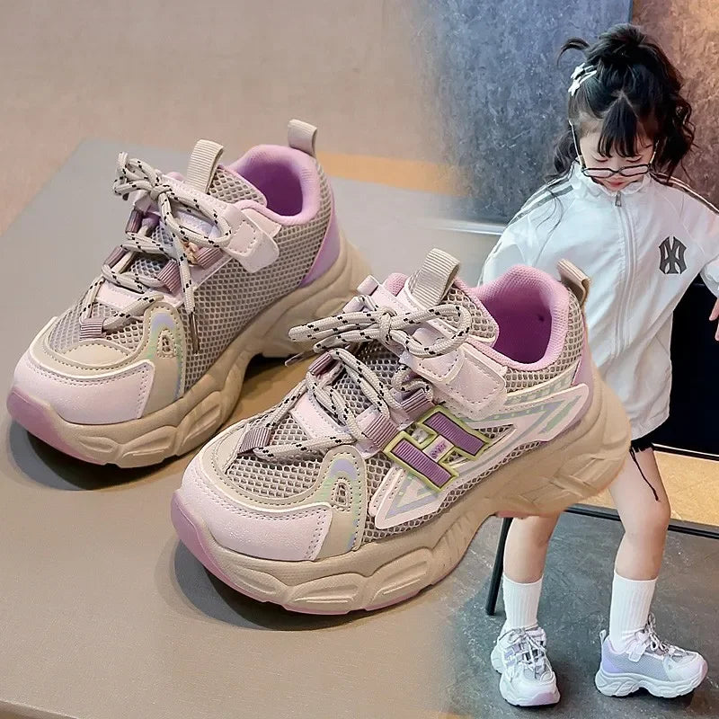 Boys & Girls Fashion Casual Sneakers Kids Flat Baby Toddler Outdoor Shoes Kids Trend Chic Running Shoes Basketball Shoes
