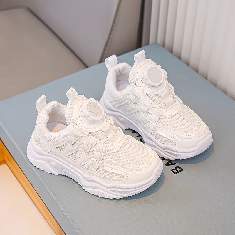 Kids Shoes for Boy Spring Autumn School Children White School Tennis Sneakers Breathable Fashion Girls Chunky Basketball Shoes