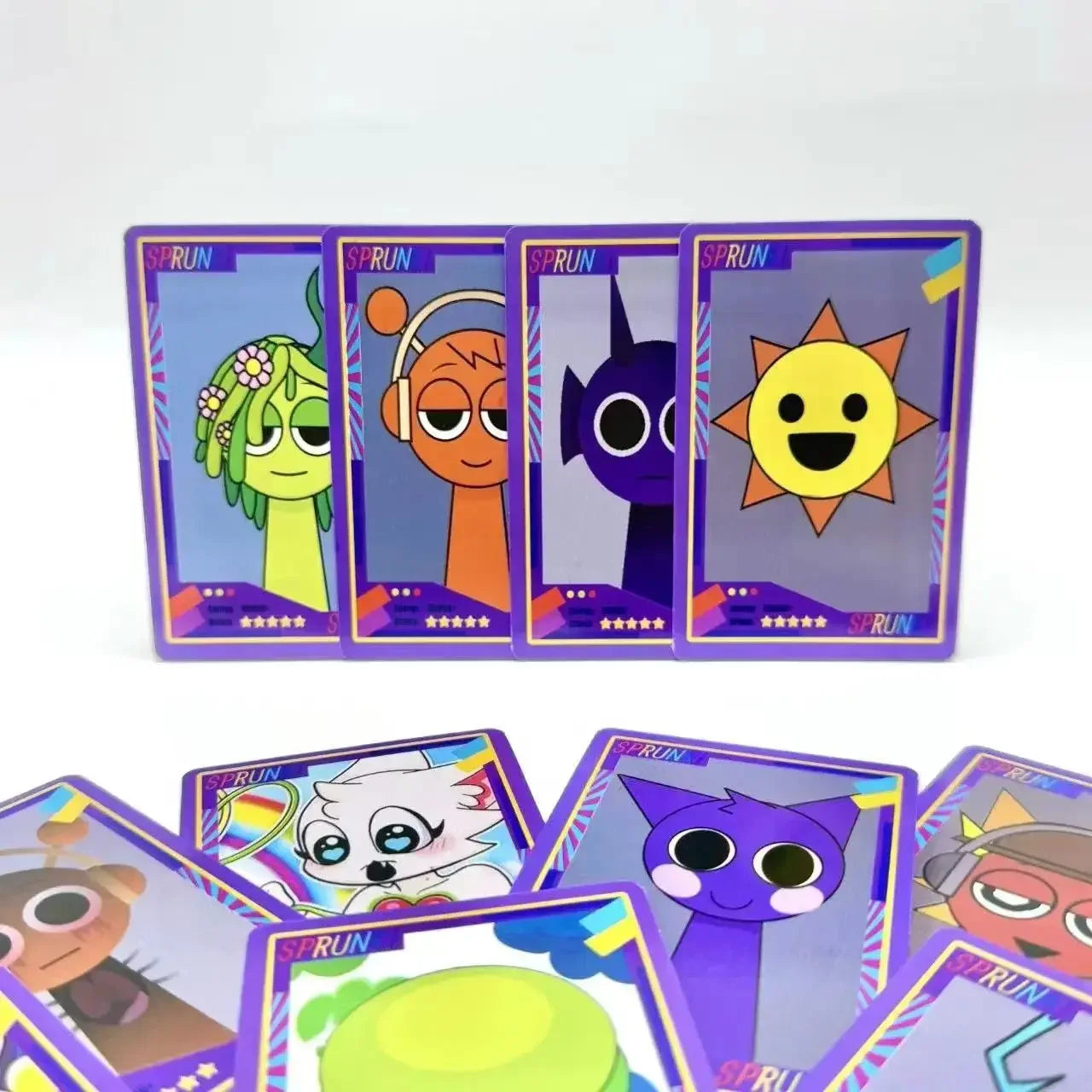 1 Box of 54PCS Sprunki Cartoon Card  Kawaii Spronki Collects Game Cards Anime Self Made Squirtle Cards Gift Toys